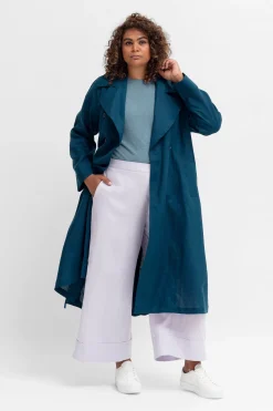 Anneli Linen Trench Coat