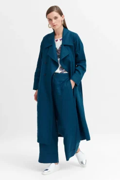 Anneli Linen Trench Coat