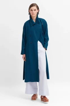 Anneli Linen Trench Coat