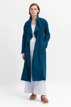 Anneli Linen Trench Coat