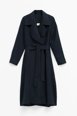 Anneli Linen Trench Coat