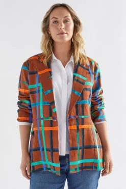 Ilona Linen Print Blazer