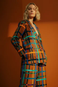 Ilona Linen Print Blazer